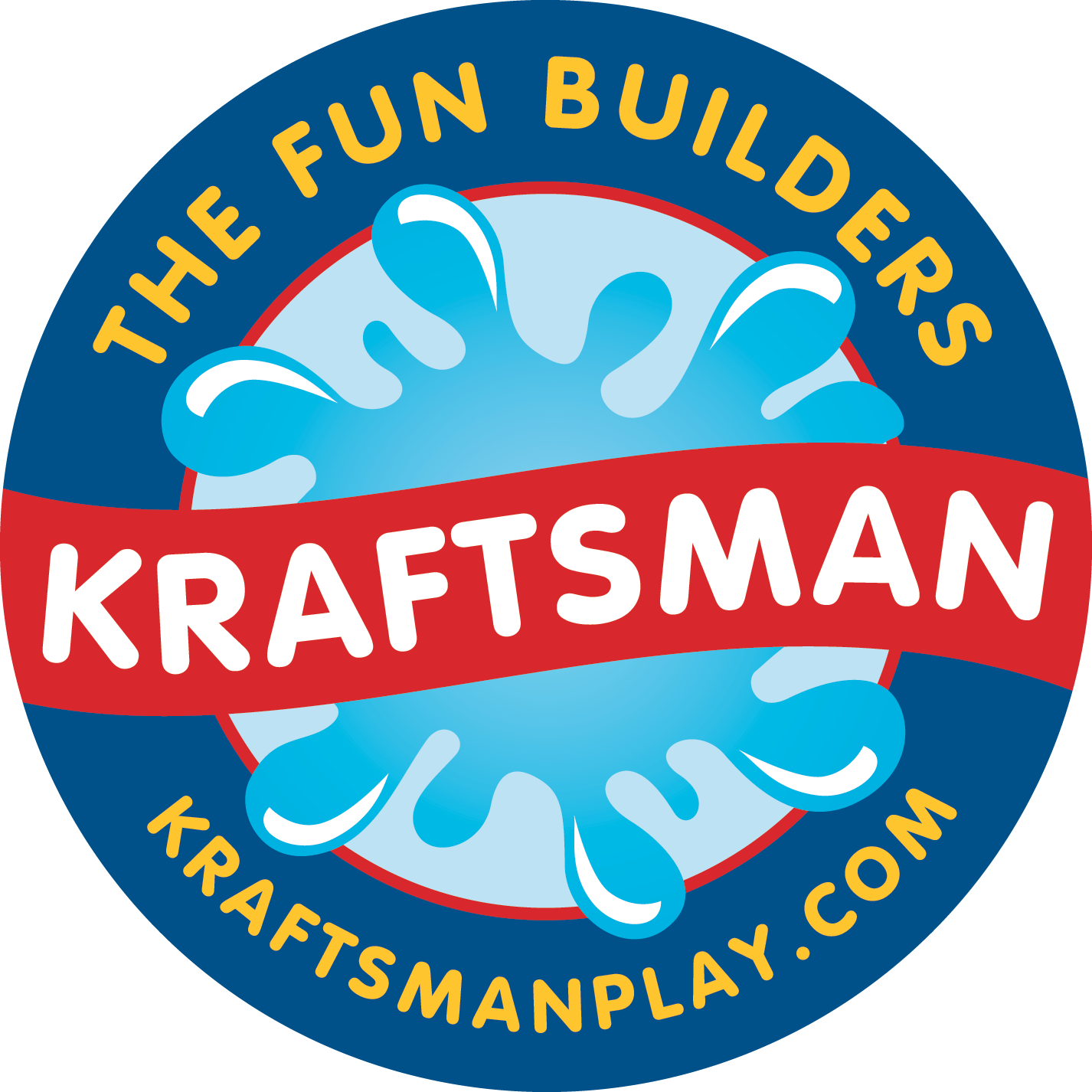 Water splash with Kraftsman The Fun Builders and kraftsmanplay.com